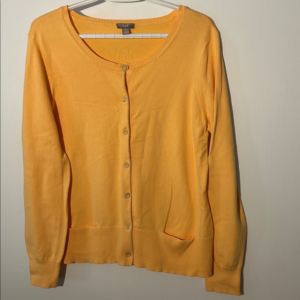 J Jill stretch button front cardigan sweater medium